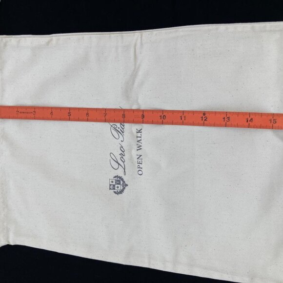 Loro Piana Dust Bag Cream Drawstring Cotton Shoe Storage Cover 16x12 - Picture 7 of 8